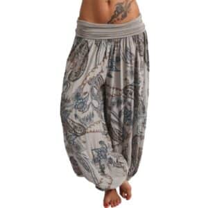 Pantaloni harem da donna di colore grigio